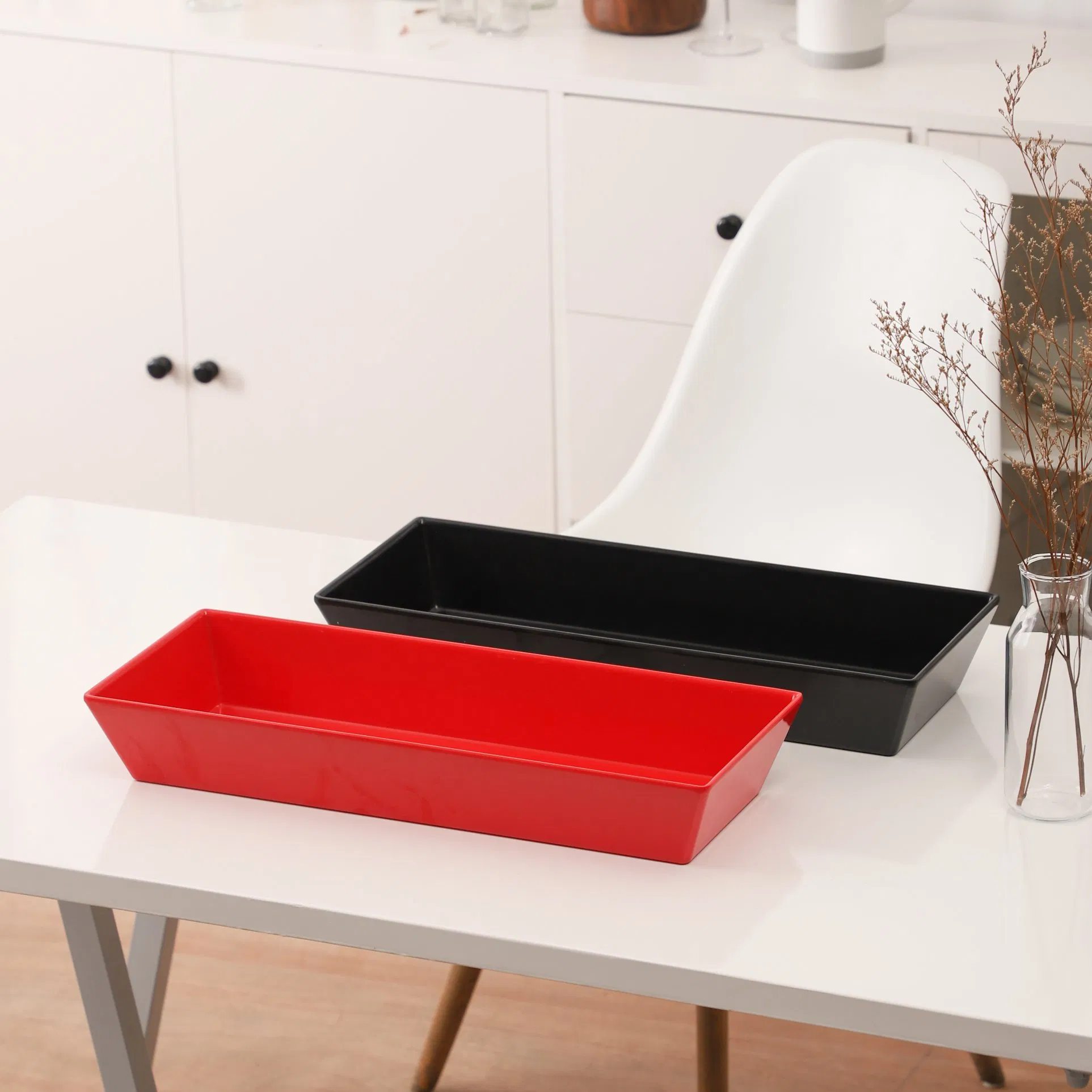 EU Standard Stackable Solid Colors Melamine Gn Size Pan for Hotel and Buffet Use