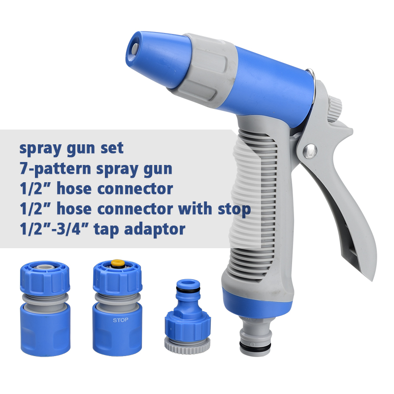 Y3302 Gartenkraft Spray Pistol Set with Hose Connector Tap Adaptor