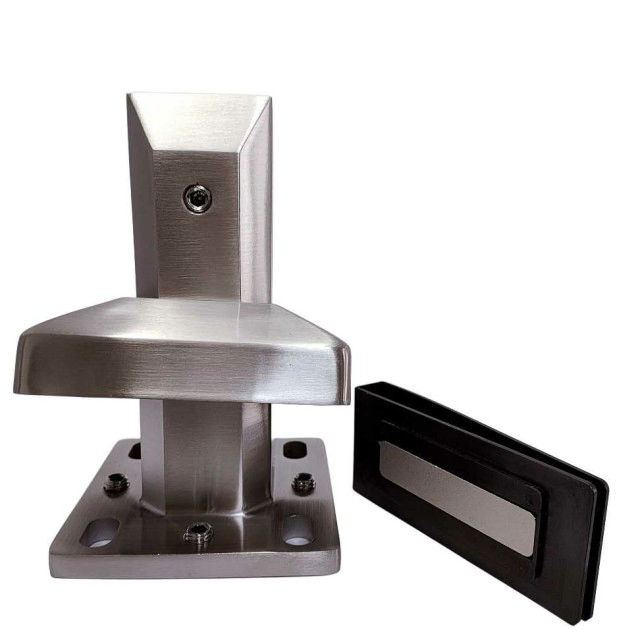 Adjustable Stainless Steel Glass Spigot - Easy Install Glass Clamp for Pool Railings & Staircase Handrails, Durable and Reliable Design