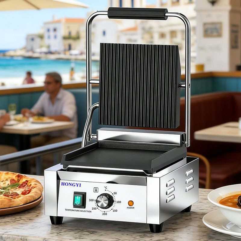 Panini Grill Commercial Energy Saving Electric Griddle for Chain Restaurant