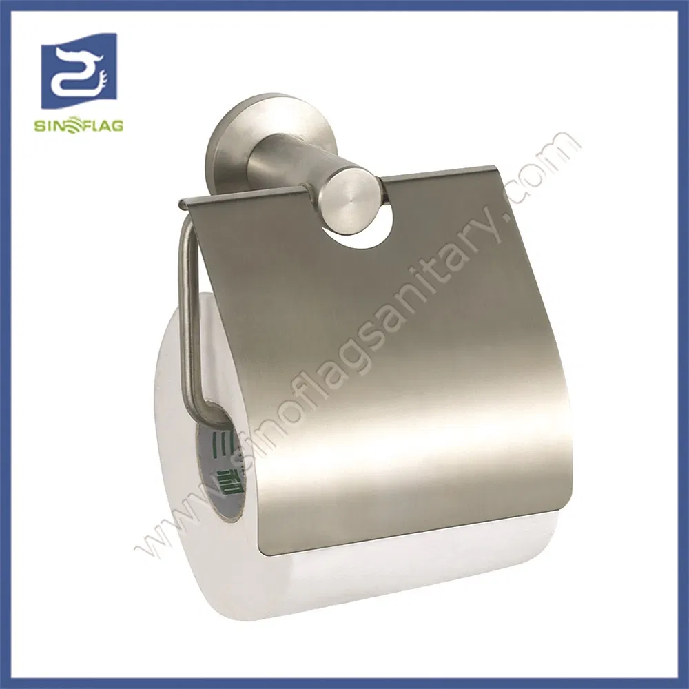 Stainless Steel Toilet Paper Roll Holder with Lid