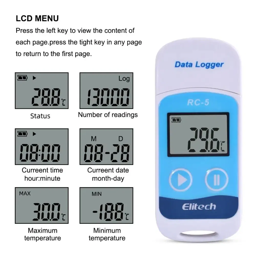 RC-5 Mini Cold Storage Temperature Recorder with PVC Casing