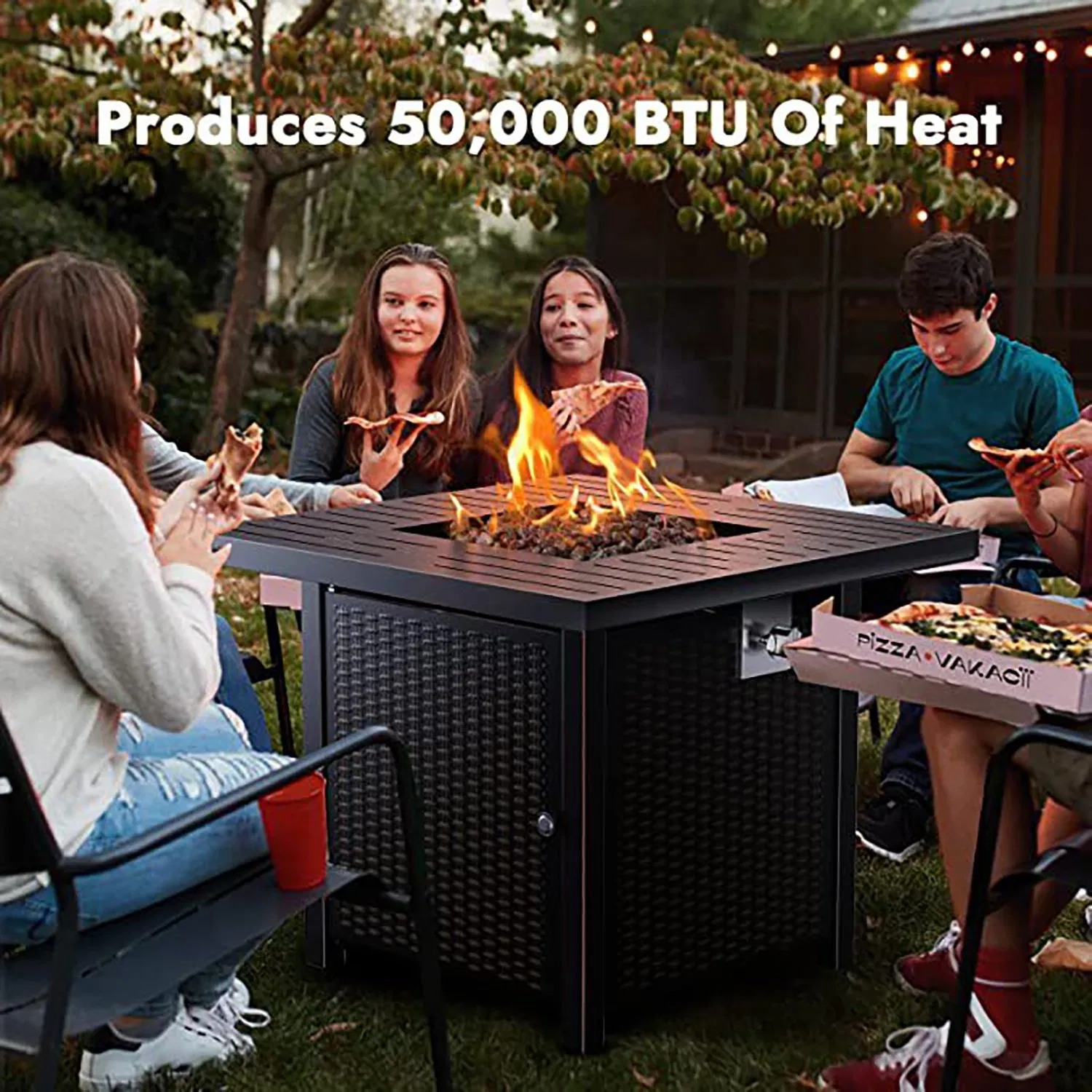 Уличный газовый костёр из стали Corten