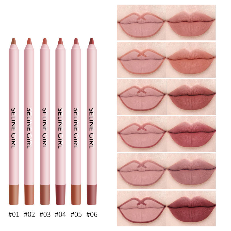 Seline Girl 12 Colors Smooth Texture Matte Lip Liner Pencil