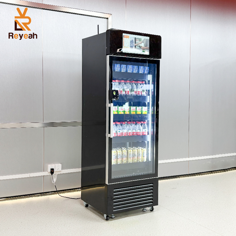 Cashlesss Ai Visual Technology Open Door Smart Fridge Snacks Drinks Healthy Foods Vending Machines for Retail Items