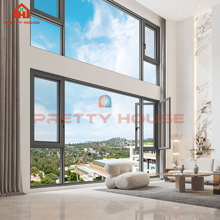 Residential Villa Project Custom Aluminum Windows Wholesale Casement Windows