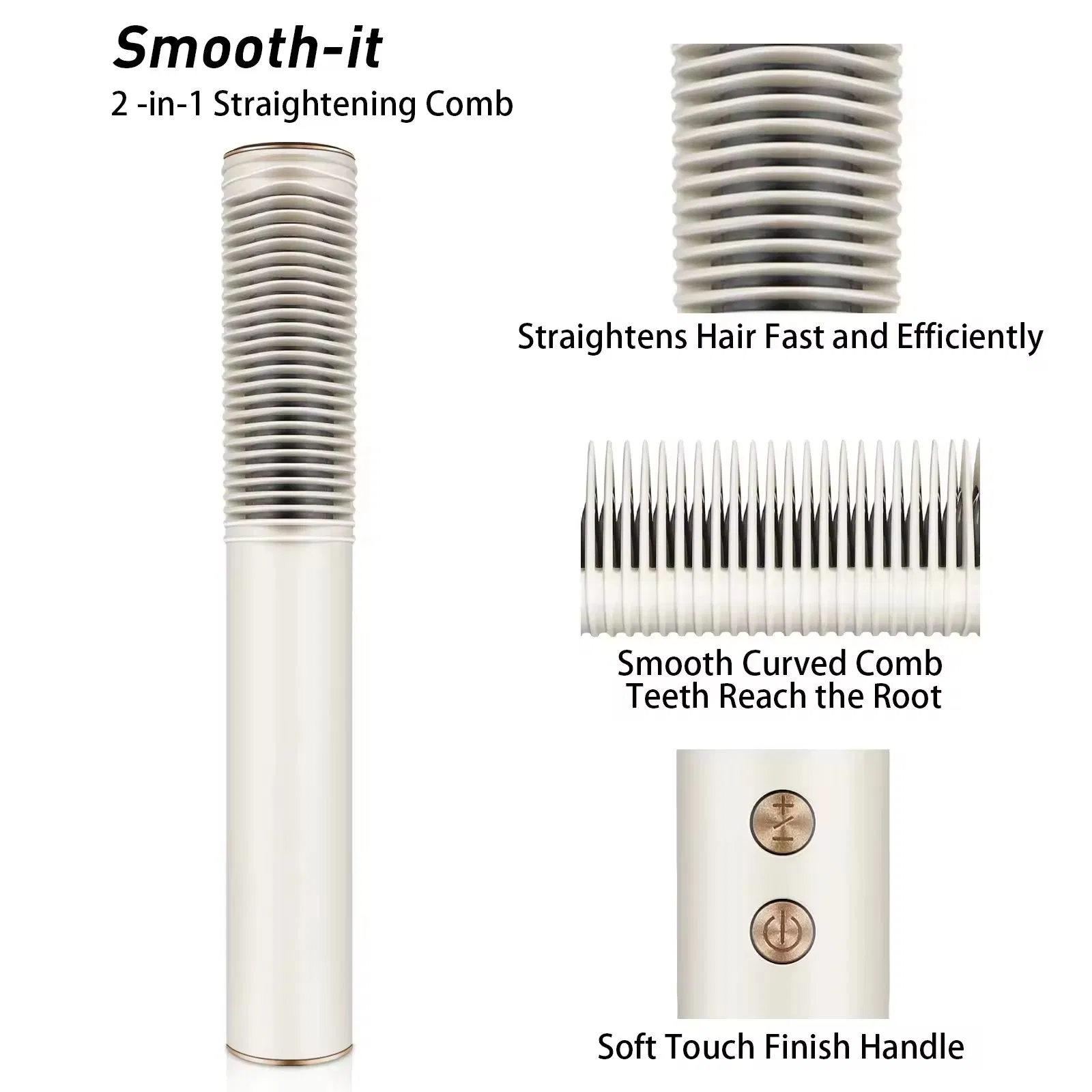 Hair Curling Iron Professional Ionic Ceramic Fashion Hair Straightener Brush Comb 2in 1 Straighten Curl Hair