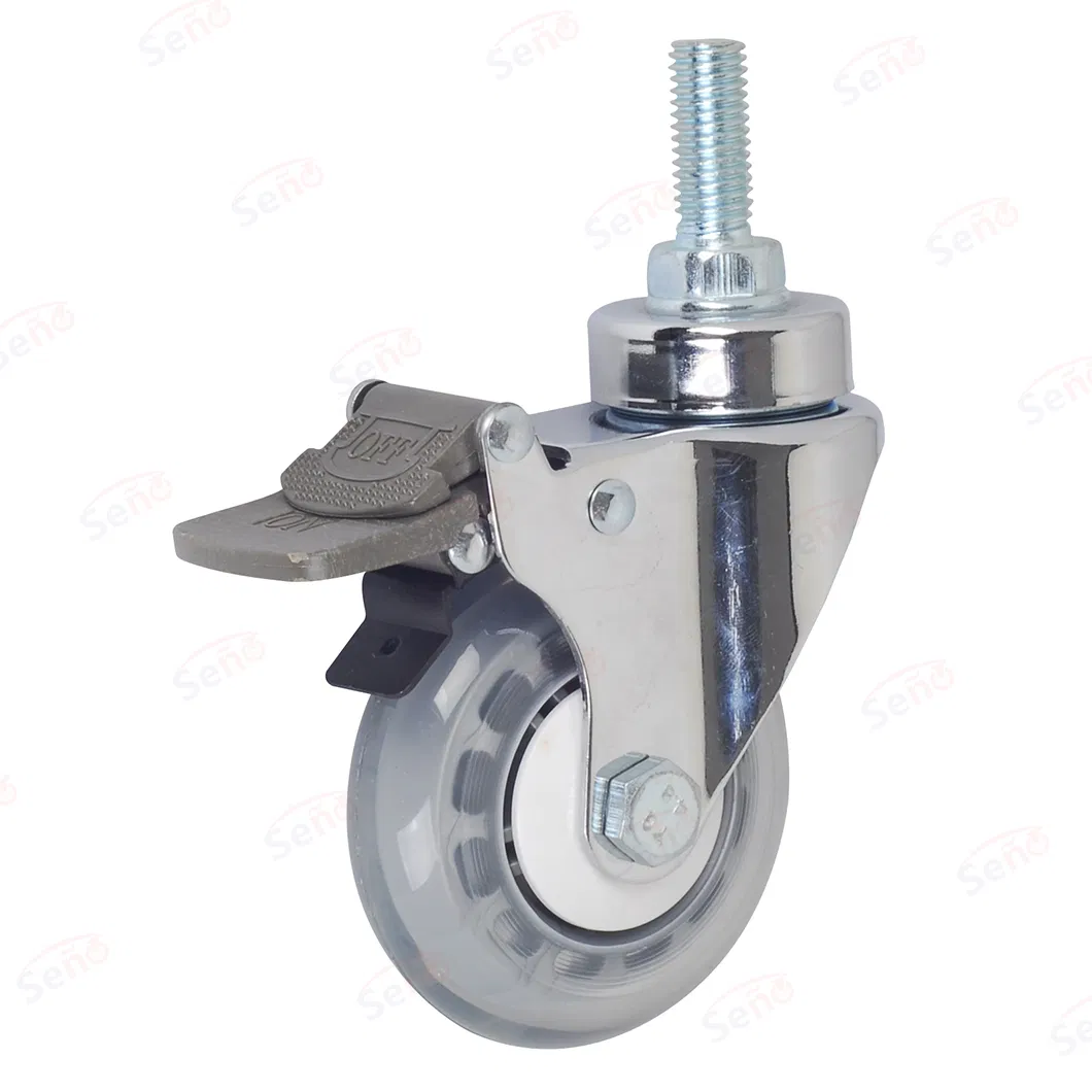 Bearing Tyep with/Without Wheel Cover Light Duty Medical Trolley Caster