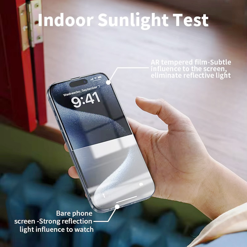 Защитное стекло 2.5D для Apple iPhone 12-17, 9H, AR+AF