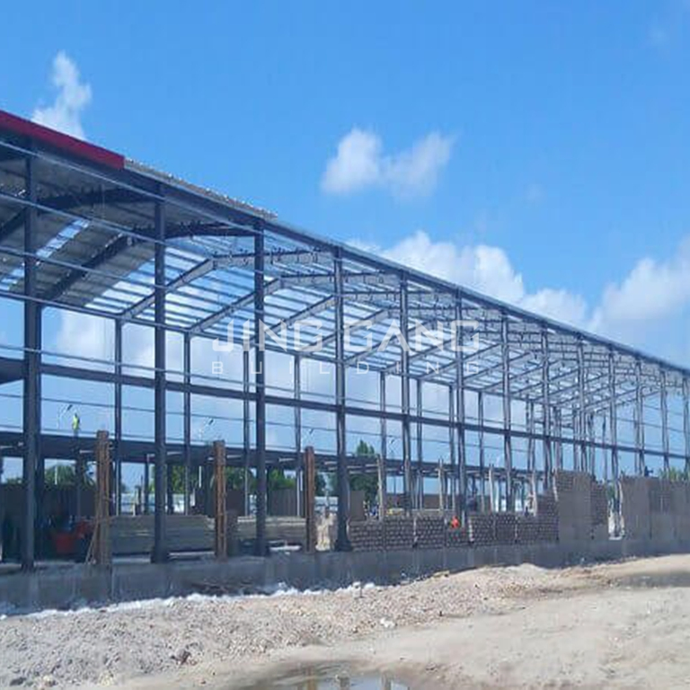 Q235 Q355 Shed H Section Galvanized Steel Structure Storage Metal Building for Prefab Workshop