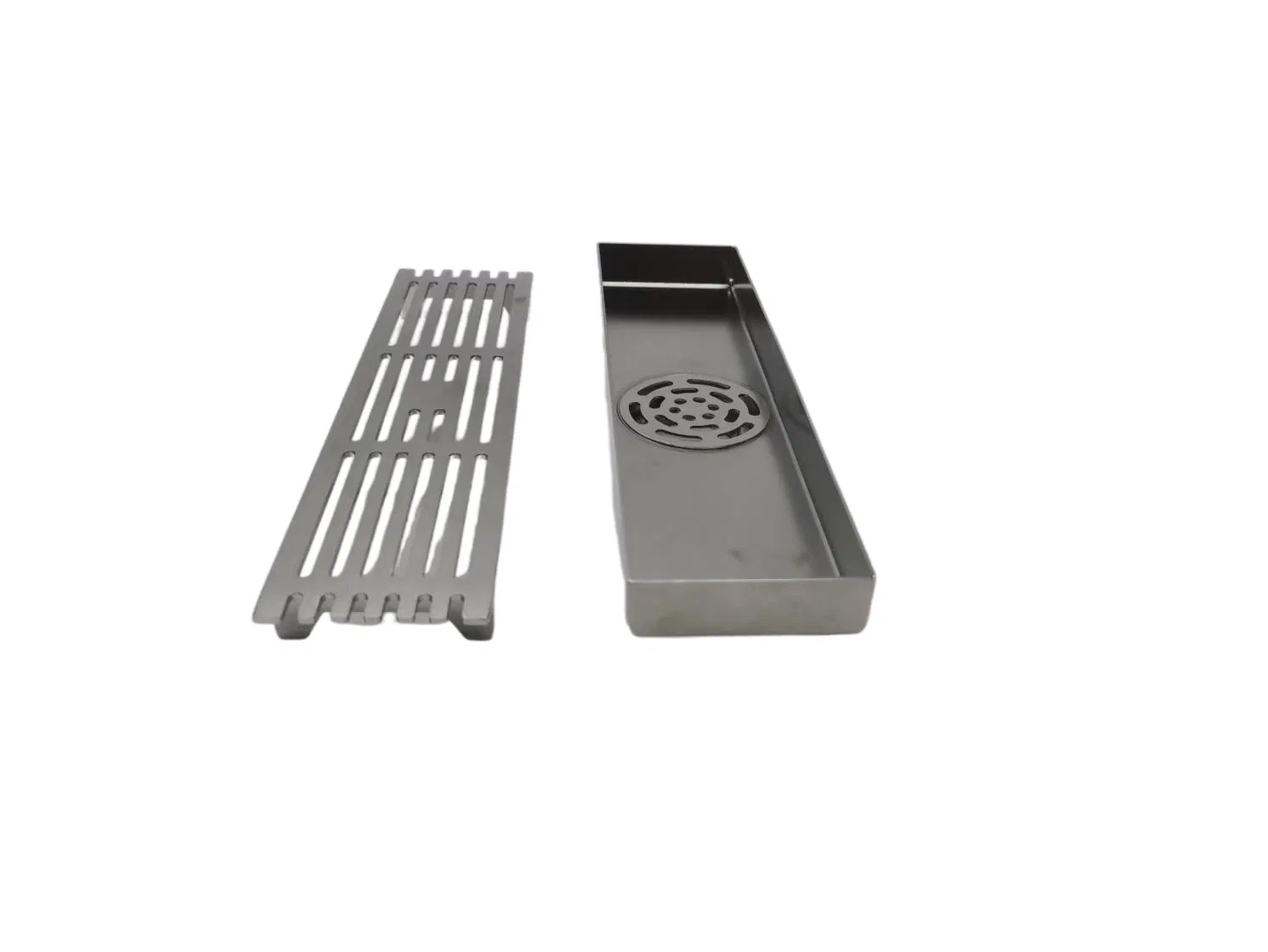 Customizable Odor-Proof Drain in Brushed Silver for Modern Kitchens