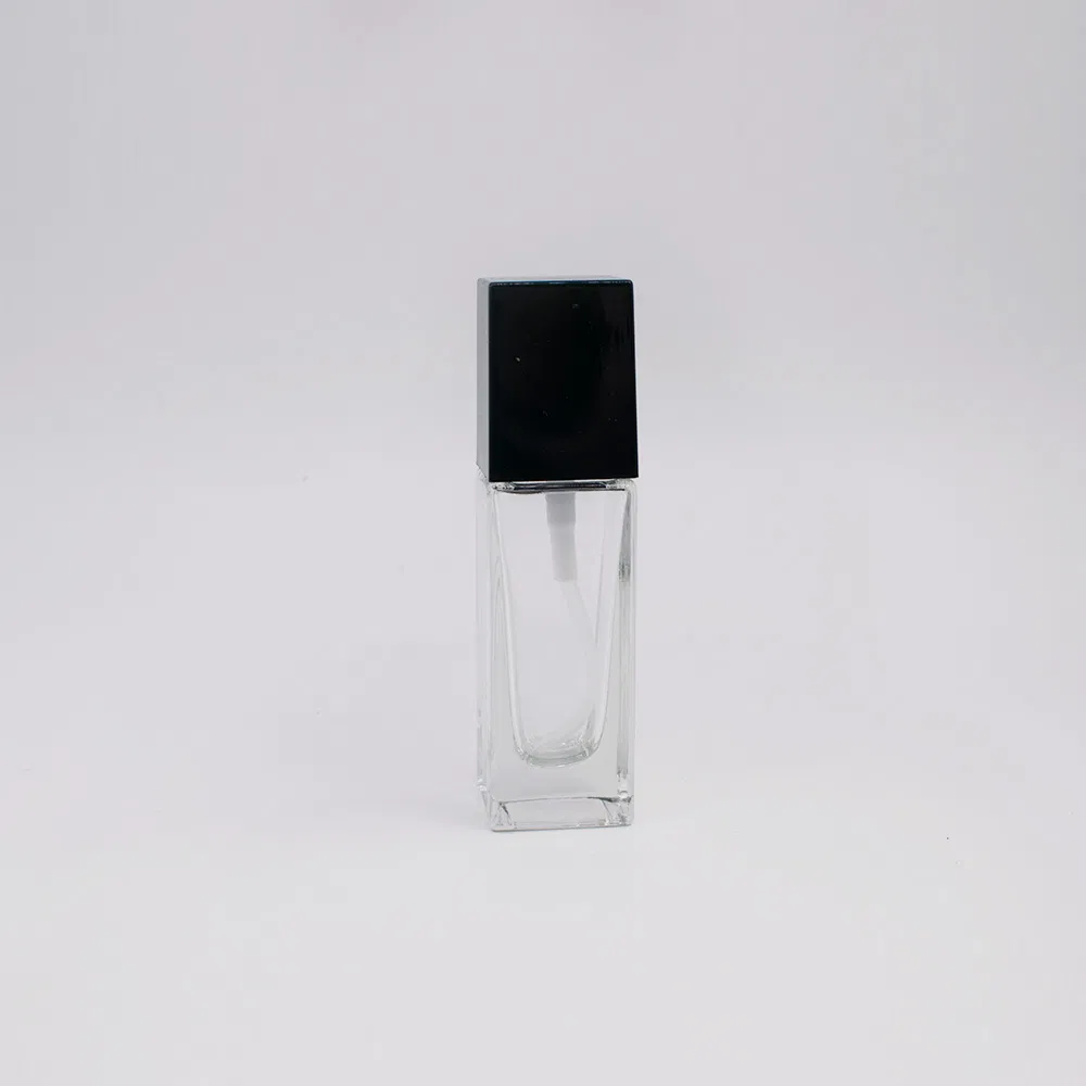 Spray Lid Transparent Plastic 200ml Large Capacity Square Custom Inner Stopper Bottle