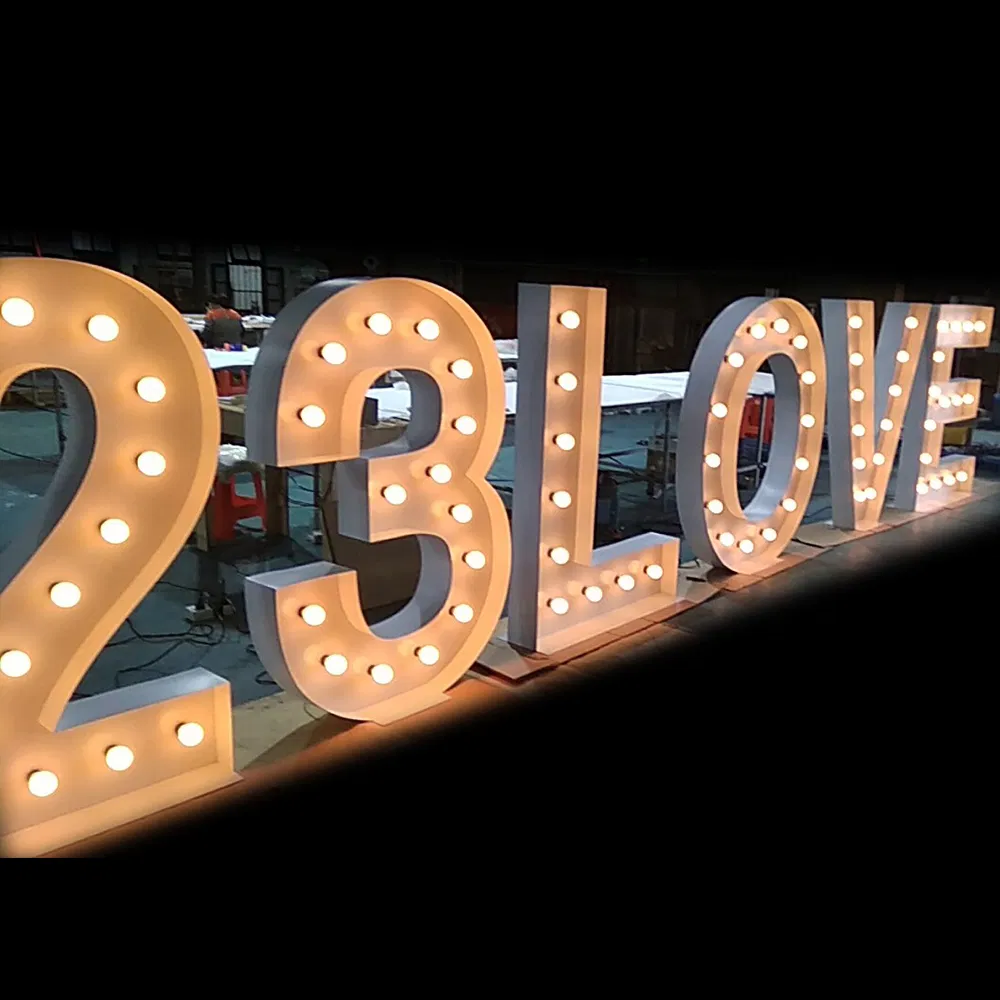 New Fashion Metal LED Bulb Alphabet Marquee Giant Love Letters