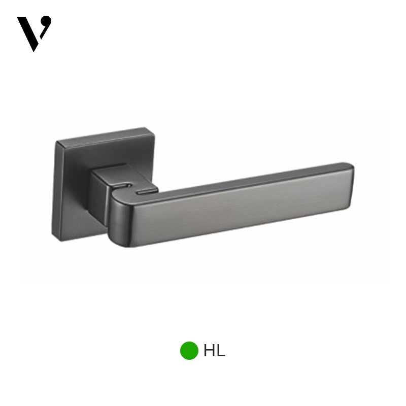A6-297 Vaisite Brand New Minimalist Modern Zinc Alloy Exterior Door Lever Handle on Rosette