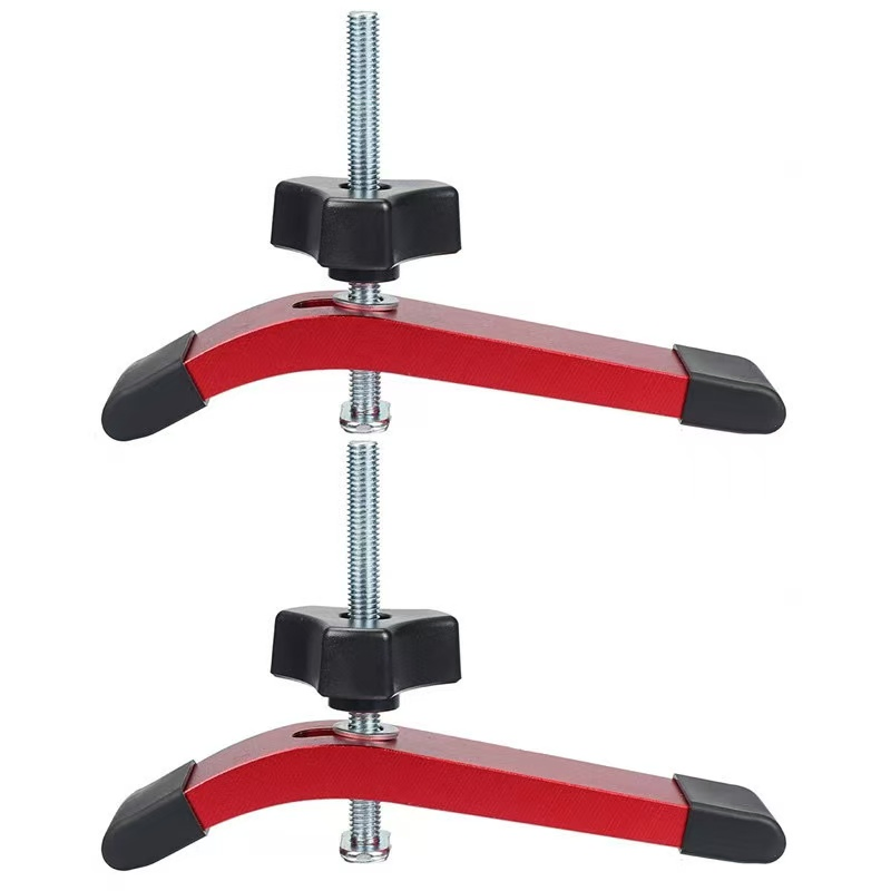 Red Aluminum T-Track Hold-Down Clip with T-Bolt (for 19-gauge T-Tracks)
