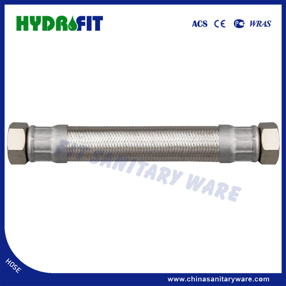 Factory Bathroom 3/4FM, 1FM EPDM Tube Stainless Steel Wire Woven Hose Braided Hose (HY6308)