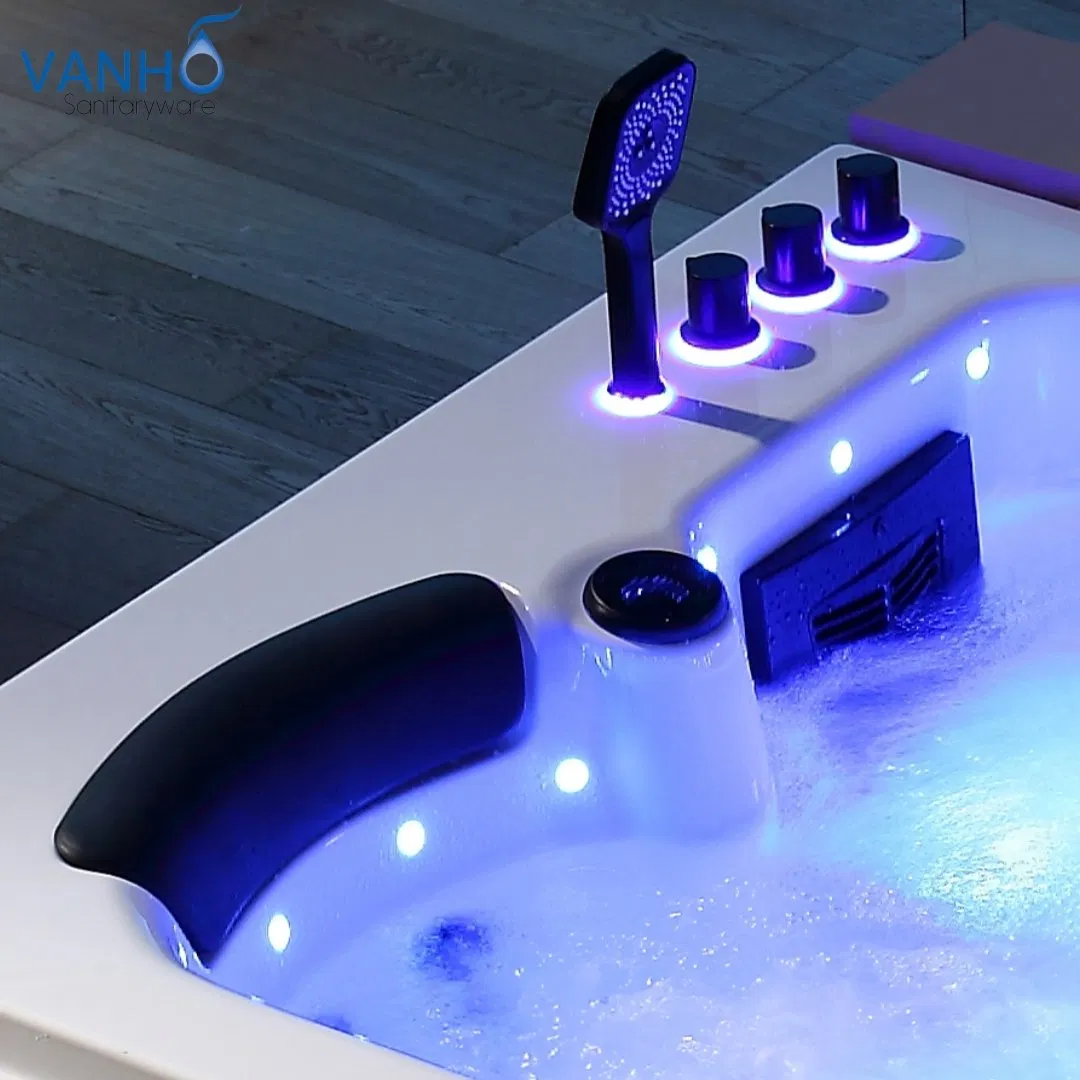 China Factory Hot Sale 3 Seats Acrylic Massage Bathtub for Indoor SPA