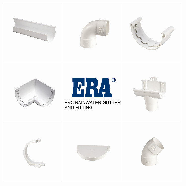 Era Kitemark CE UPVC Tube Fittings Rainwater Square Elbow Left