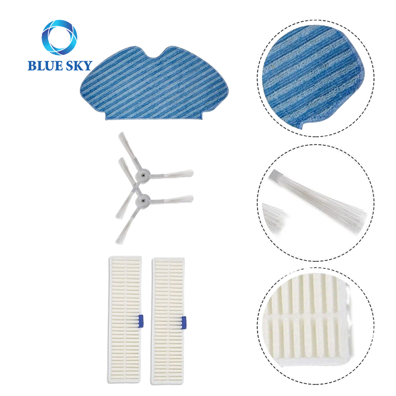 Roller Brush Side Brush HEPA Filter Spare Part for Rowenta Zr740003 Zr740005 Tefal Explorer Series 60 Robot Vacuum Cleaner