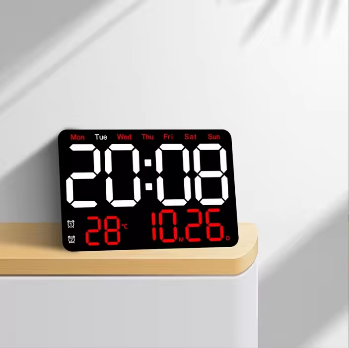 Reloj Digital -Wholesale New Multi-Functional LED Display Digital Wall Table Alarm Clock Brightness Adjustable with Timer Decorative Purpose
