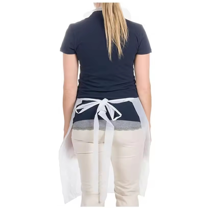 Wholesale Factory Price Aprons Disposable HDPE LDPE Plastic Polyethylene PE Apron Without Sleeves Sleeveless Apron