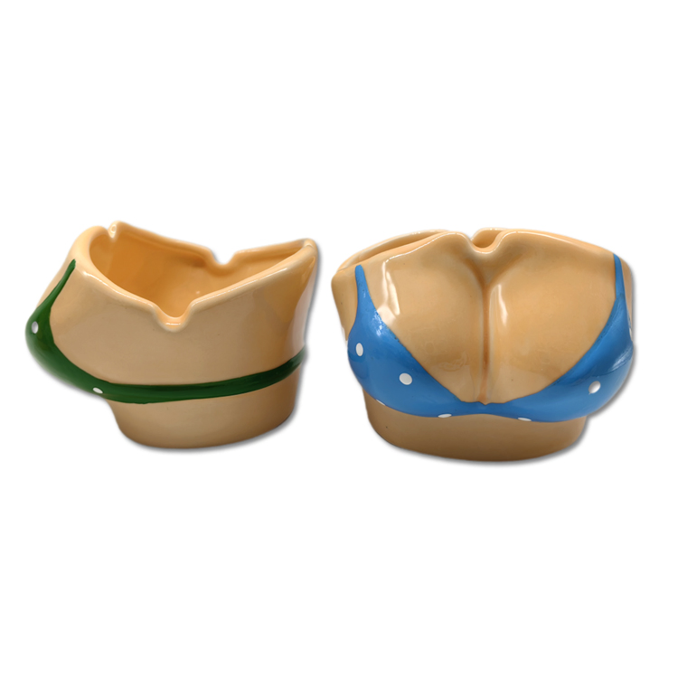 Wholesale Custom Logo Personalized 3D Bikini Women Body Sexy Ceramic Ashtray
