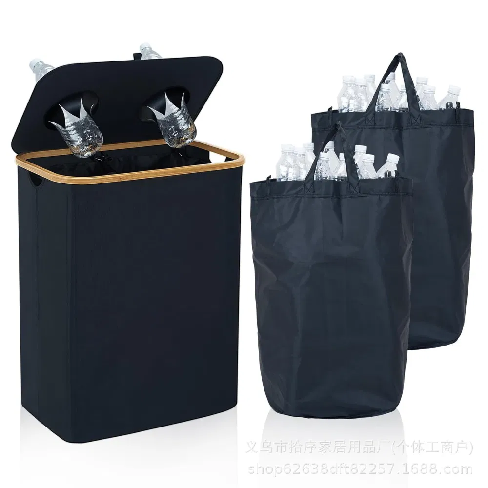 Hand-Held Storage Box Cross-Border Folding Storage Basket with Wooden Handle Dirty Clothes Basket