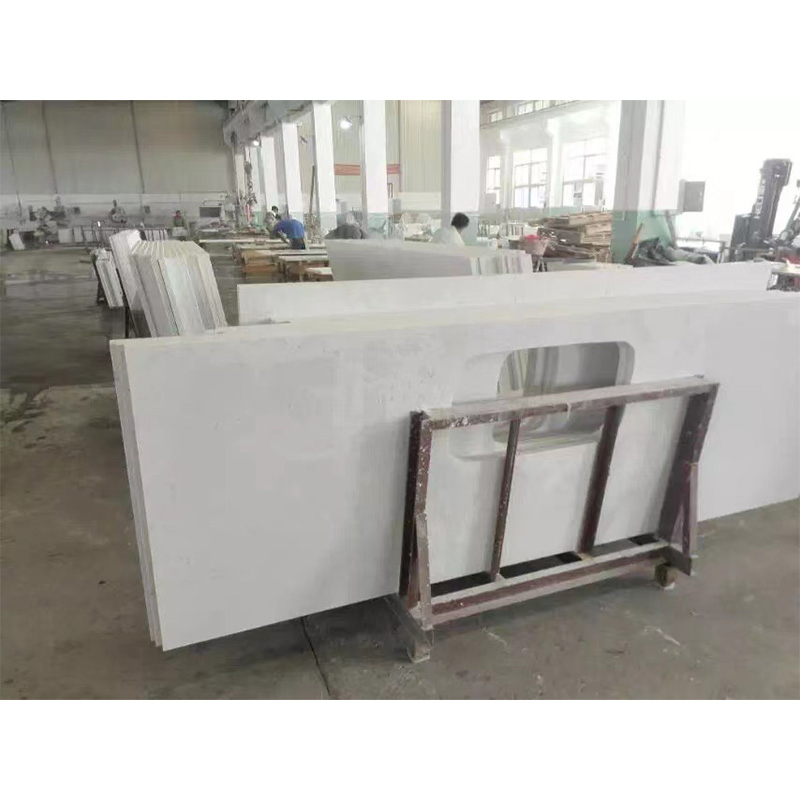 Engineered Stone Pure White Polished Quartz Counter Top/Kitchen Top/Bathroom Top/Work Top/Island Top