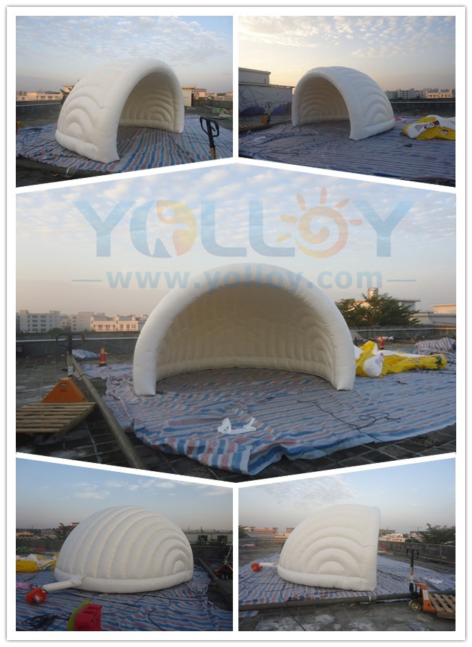 Half-Moon Shape Inflatable Vaulted Tent