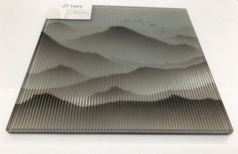 5mm+5mm Mountains and Waters Painting Laminated Wire Glass (PLW-TP)