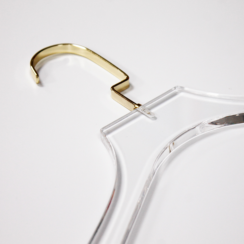 Clear Acrylic Coat Dress Clothes Hangers for Hotel / Garment Stores