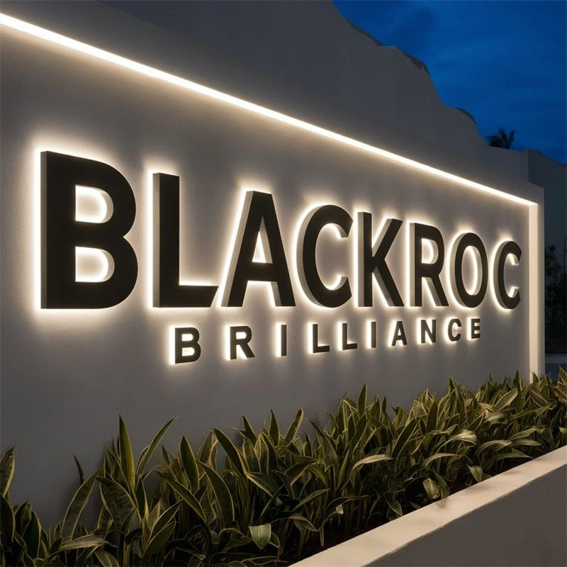 Waterproof LED Backlit Metal Signs Illuminated 3D LED Commercial Signage