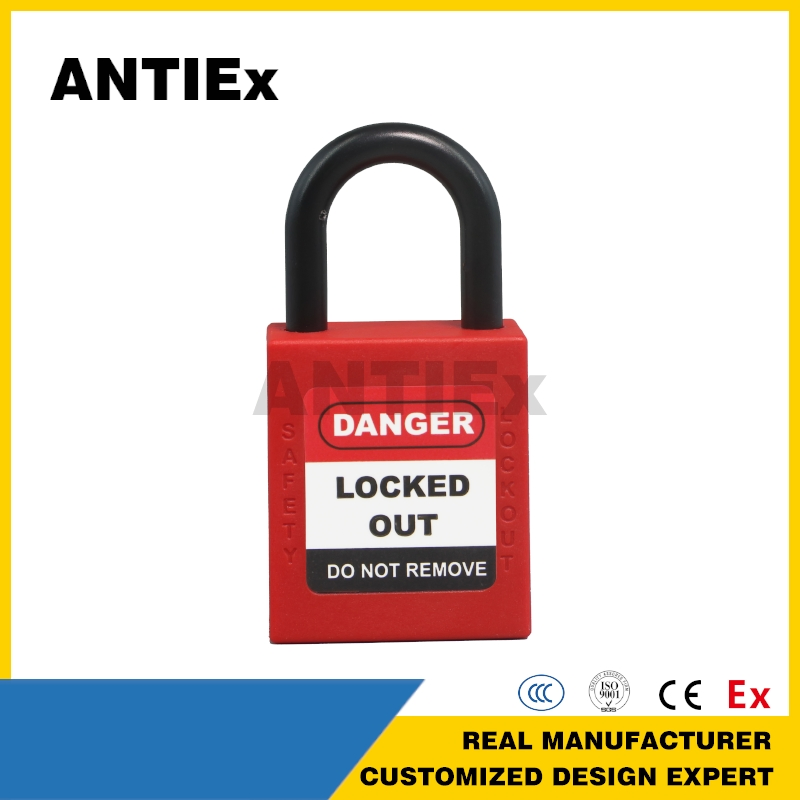 Industrial Steel Shackle Safety Dust-Proof Padlock with Dust-Proof Base and Master Key