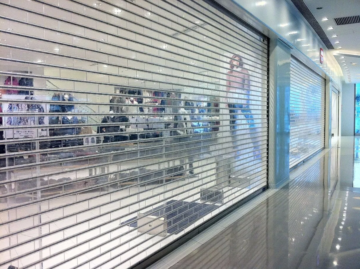 Shop Front Transparent Rolling Shutter Door