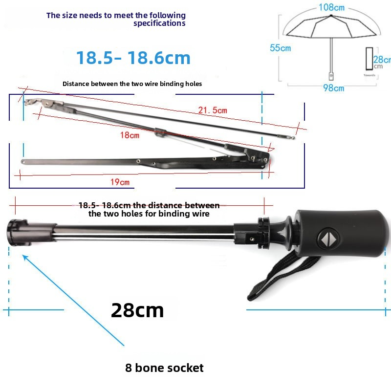Factory Most Popular Wholesale Small Carbon Fiber Umbrella Portable Manual Umbrella Spare Parts 3 Fold Umbrella Frames for Sale