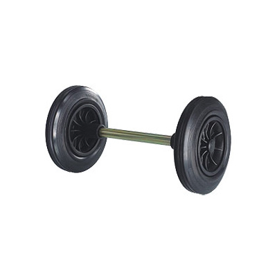 Trash Bin Wheel Garbage Easy Installation Bin Replacement Wheel with Plastic Rim