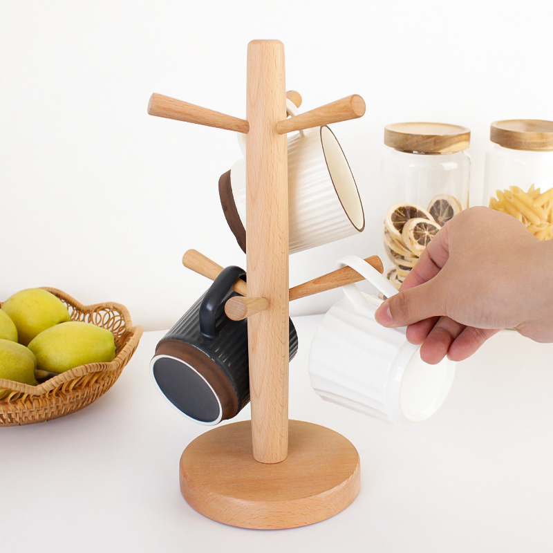Mug Tree Stand Hold 6 Cups Kitchen Organizer