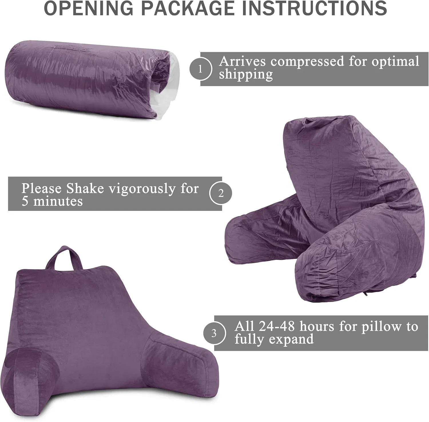 Premium Home Memory Foam Reading Pillow with Washable Cover