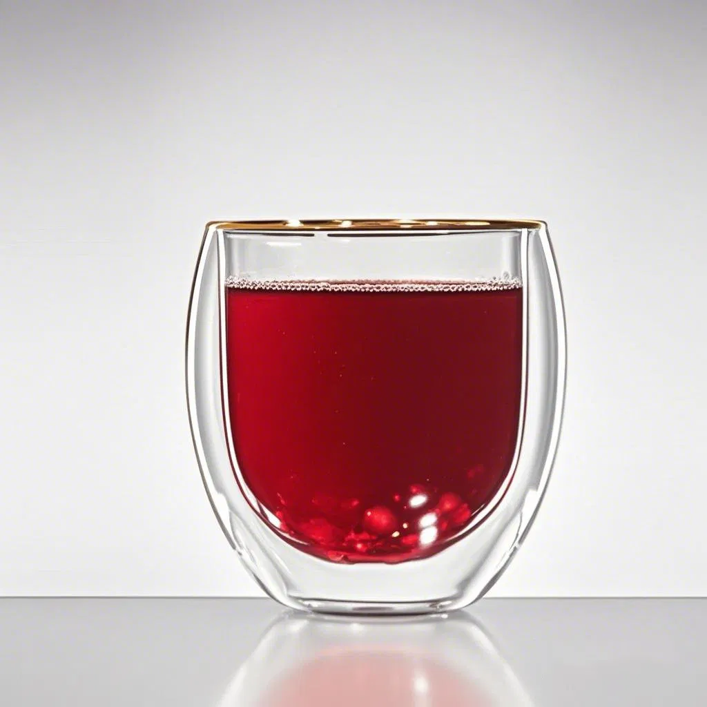 Reusable Double Wall Glass Mug Cup Drink Beverage Drinking