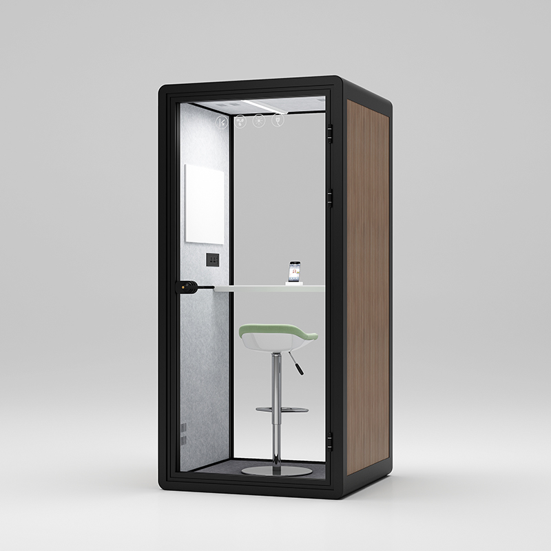 Colorful Frame Construction Singe Office Booth Silent Pod Conference Pod - Modular Soundproof Booth for Team Meetings and Brainstorming