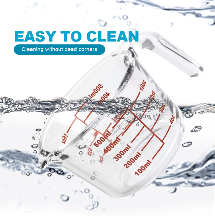 Glass Measuring Cup with Lid Measuring Cup with Handle Clear Measuring Cup 500ml