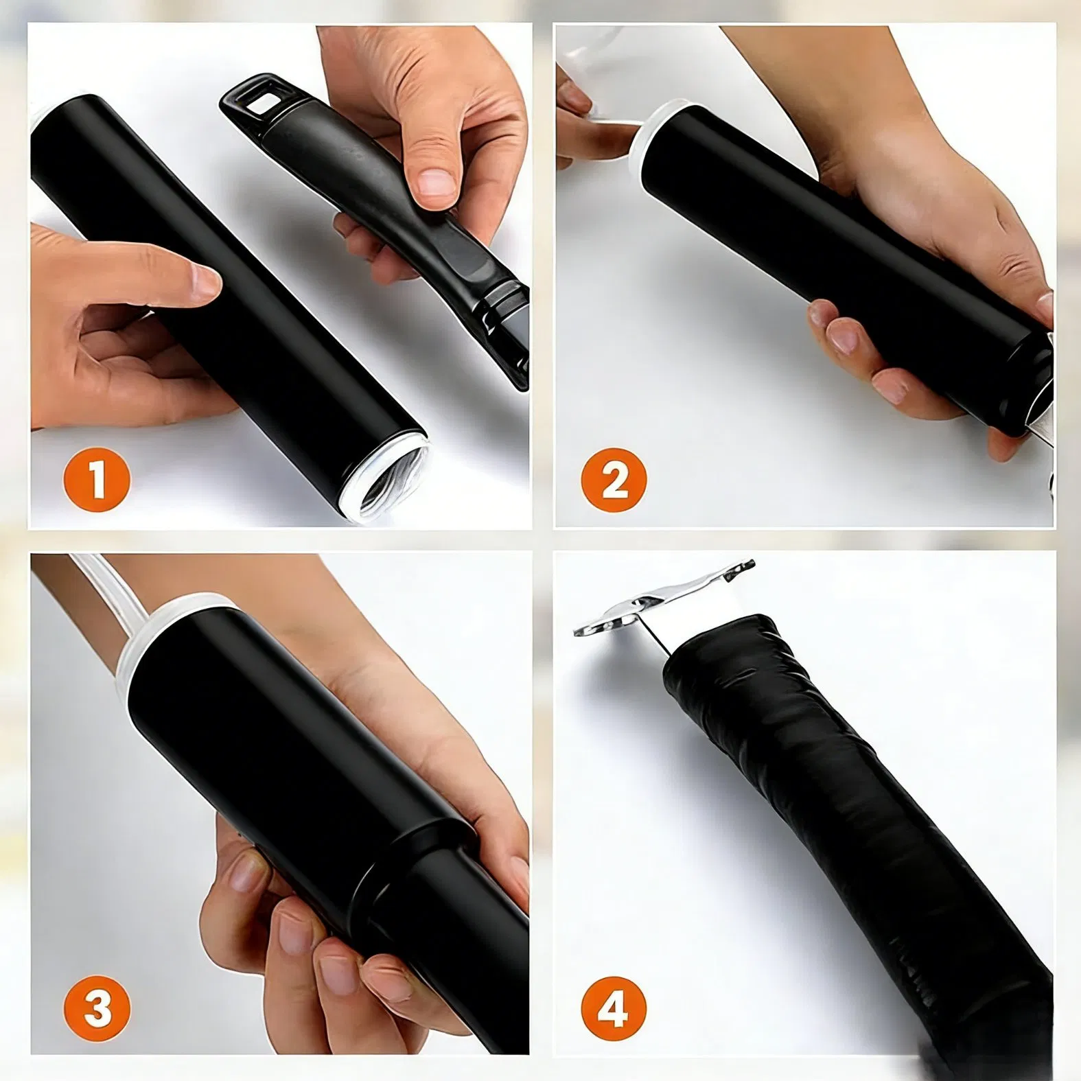 Anti-Spill Non-Slip Silicone Cold Shrink Tube Pot Handle Heat Insulation Silicon Cover