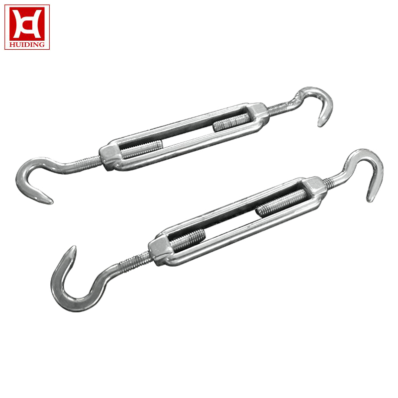 Marine Boat Ship Hardware Parts Drop Forged Electric Galvanized Standard DIN1480 Turnbuckle with Hook and Eye