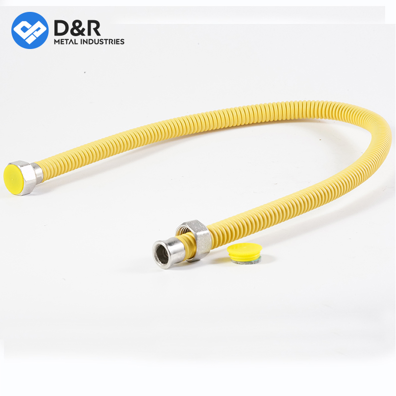 D&R Good Quality 1/2~1" 30cm~50cm SS304 with Brass Screw Flexible Gas Hose