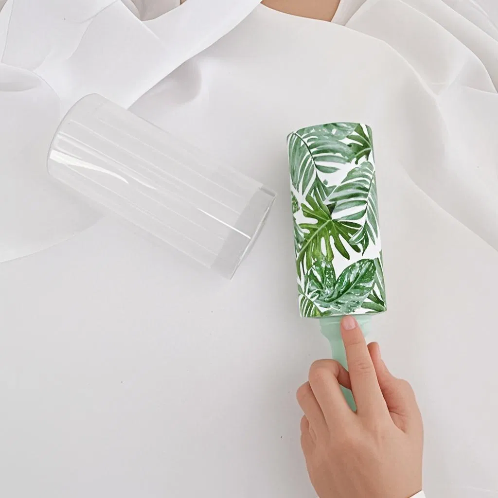 Reusable Manual Plastic Style Household Cleaning Set Sticky Paper Lint Roller for Pet Hair Removal Brush