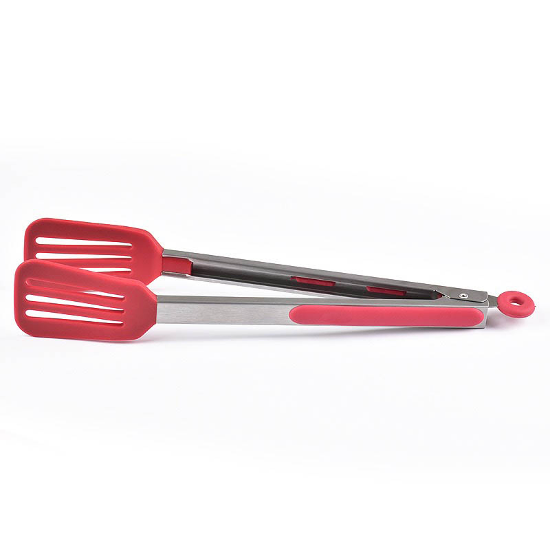 Cooking BBQ Tools Non-Stick Stainless Steel Locking Food Serving Bread Salad Steak Tong Clip Silicone Food Tong
