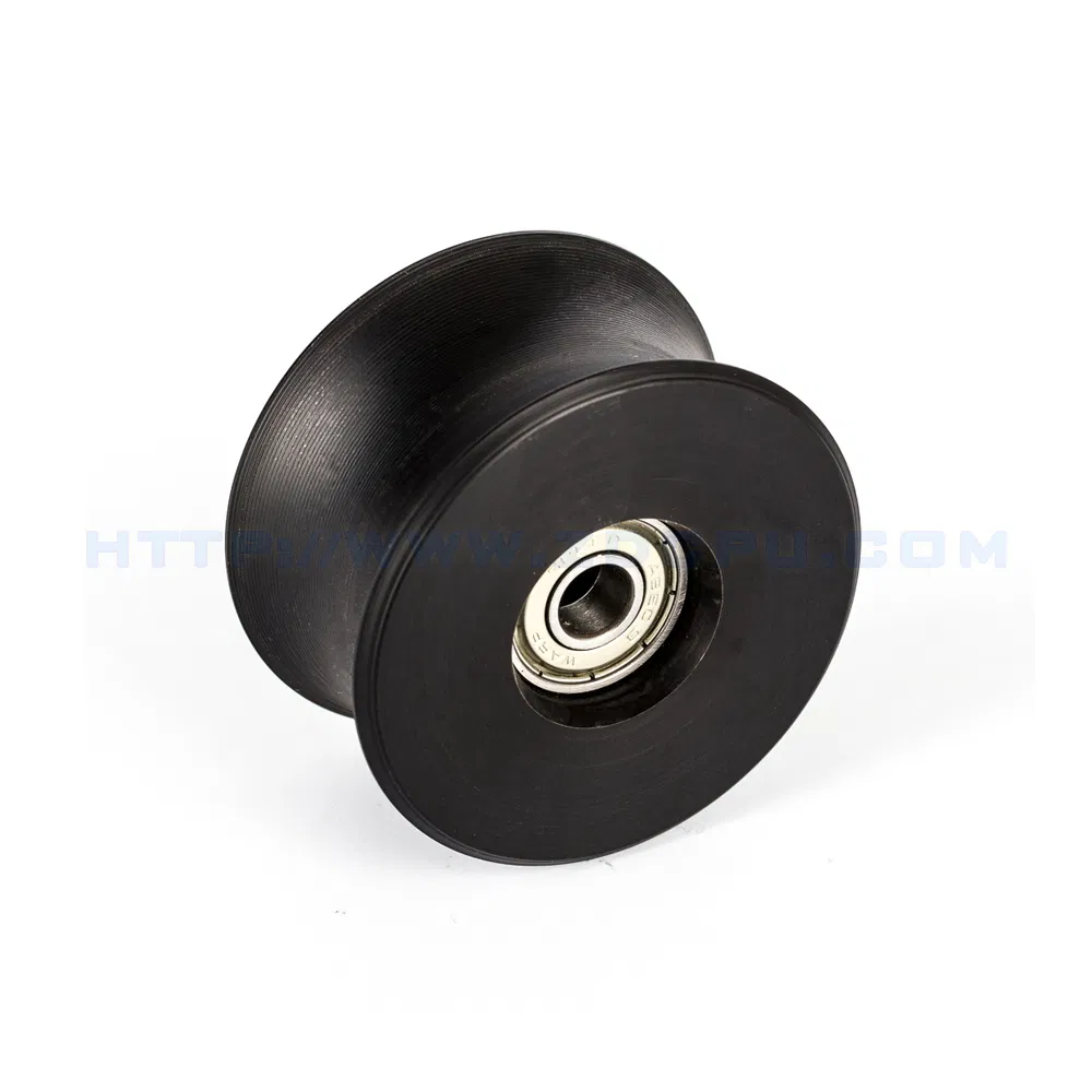 OEM Manufacturer Overmolding U Groove Plastic Small Pulley Wheels for Rope