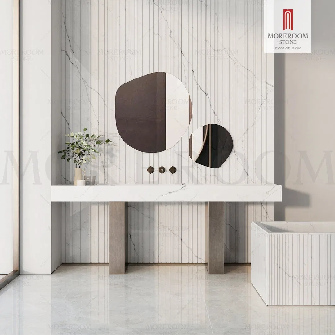 Luxury Stone Statuario Oro Porcelain Polished Glazed Marble Look Slab Tile Cladding Living Room Hotel Interior Decoration Customized Marble Slab