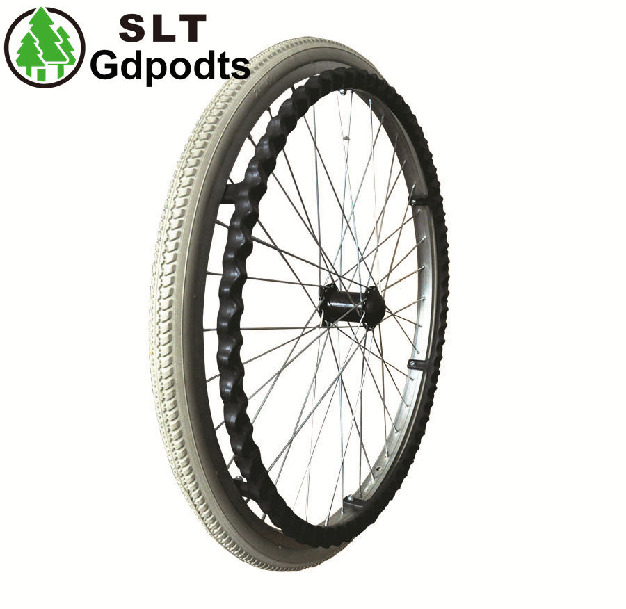 Wchr2401 24 Inch PU Foam Wheel Solid Polyurethane Wheelchair Rear Wheel