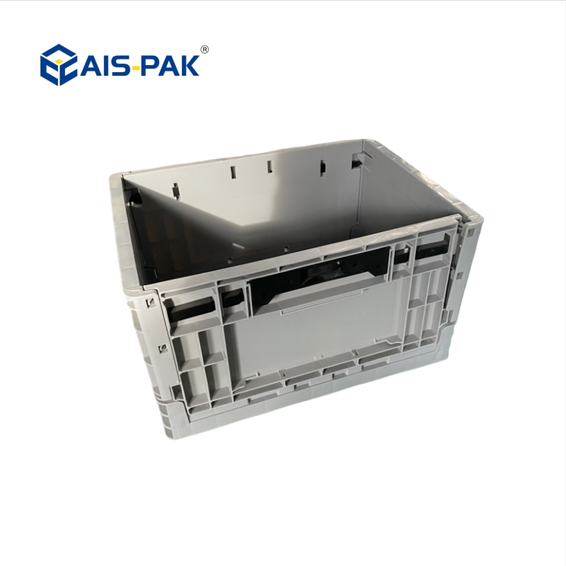 Foldable Plastic Vented Crates Collapsible Storage Turnover Crates for Fruit and Vegetables